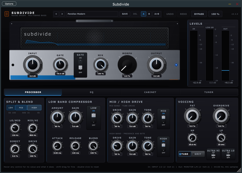 SUBDIVIDE interface